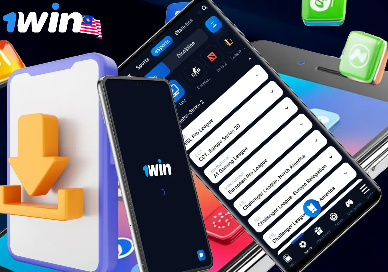 Instructions for downloading and installing the 1Win mobile app for cyber sports betting