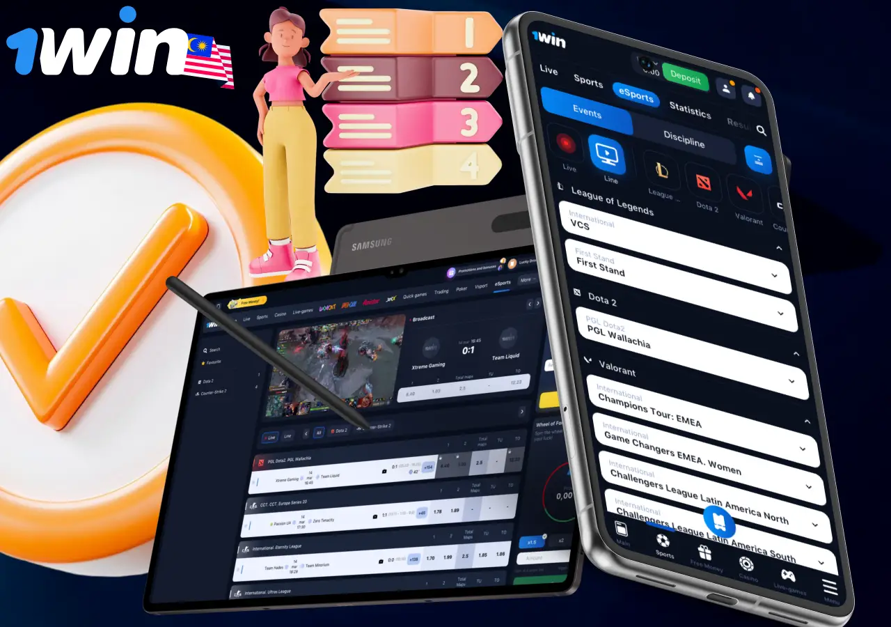 Benefits of betting on cyber sports on the 1Win platform, including bonuses and ease of use