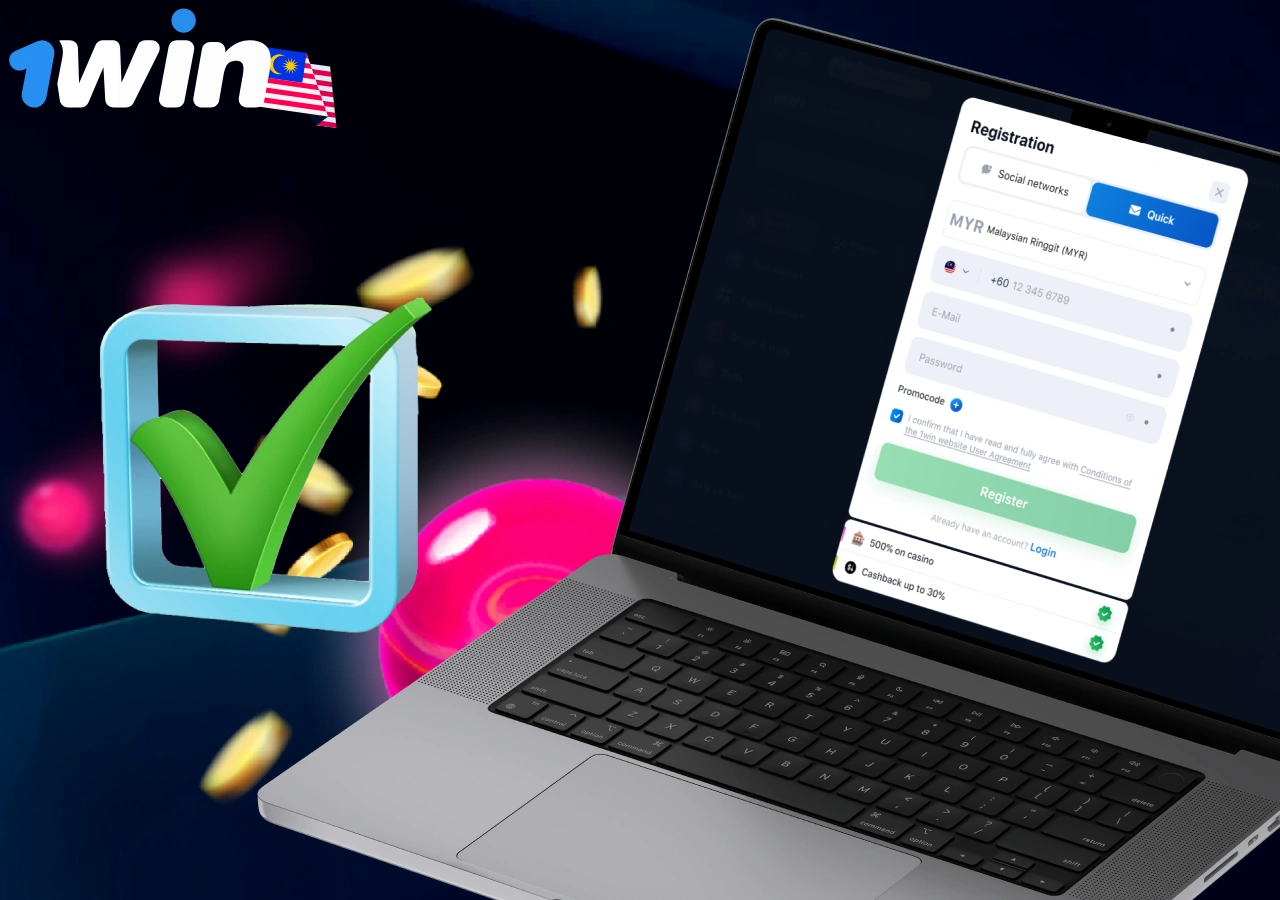 Step-by-step tutorial screen on the website for new users in Malaysia