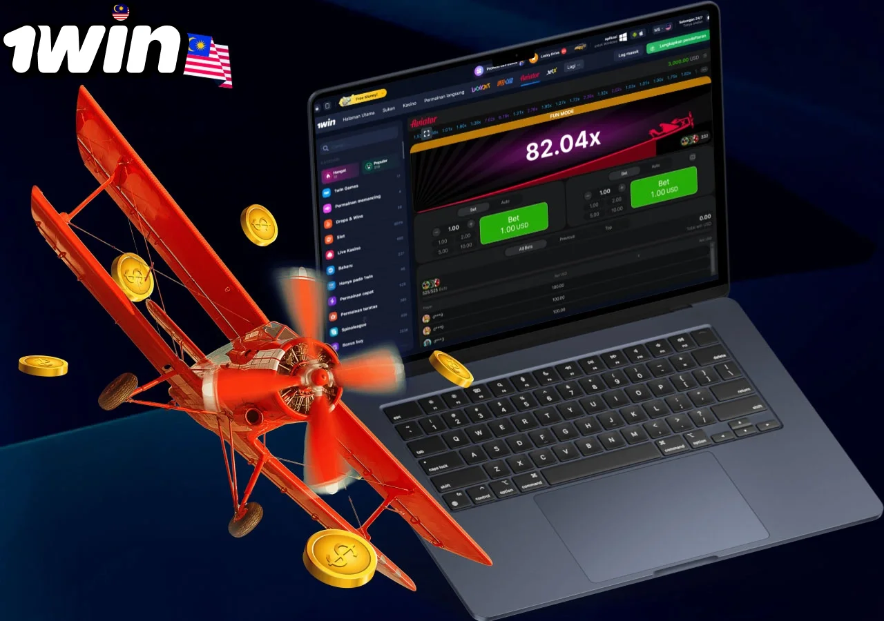 Aviator crash game in demo mode on 1win