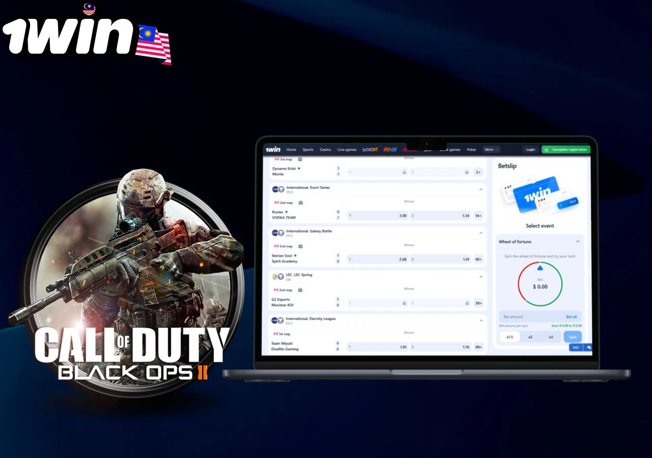 online platform showcasing Call of Duty: Black Ops II betting with dynamic odds