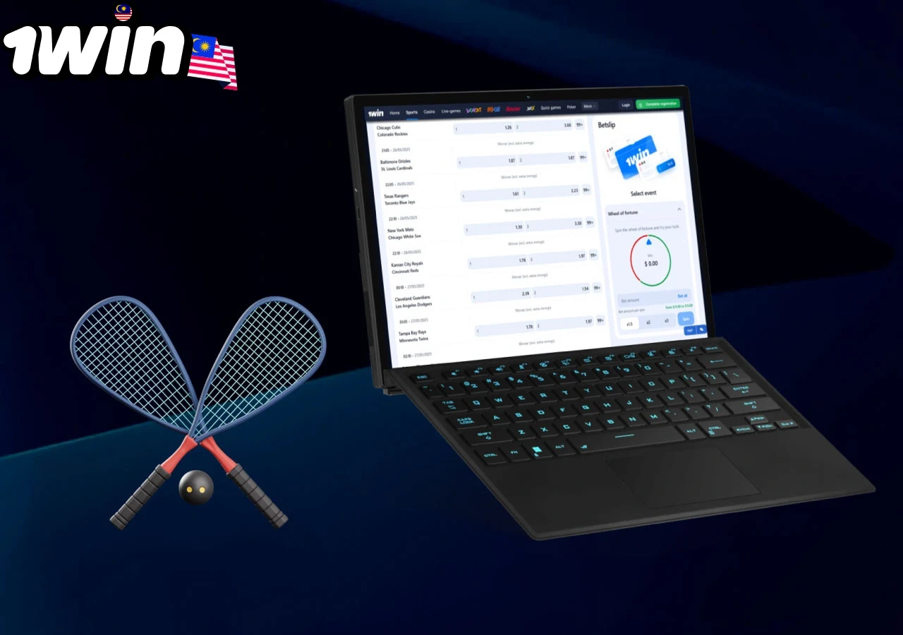 betting on squash sports events on the platform